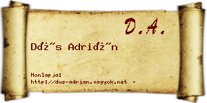 Dús Adrián névjegykártya